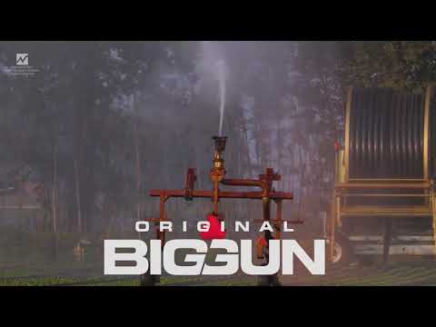 Nelson SR150 Big Gun Sprinkler Irrigating Vegetables in Netherlands