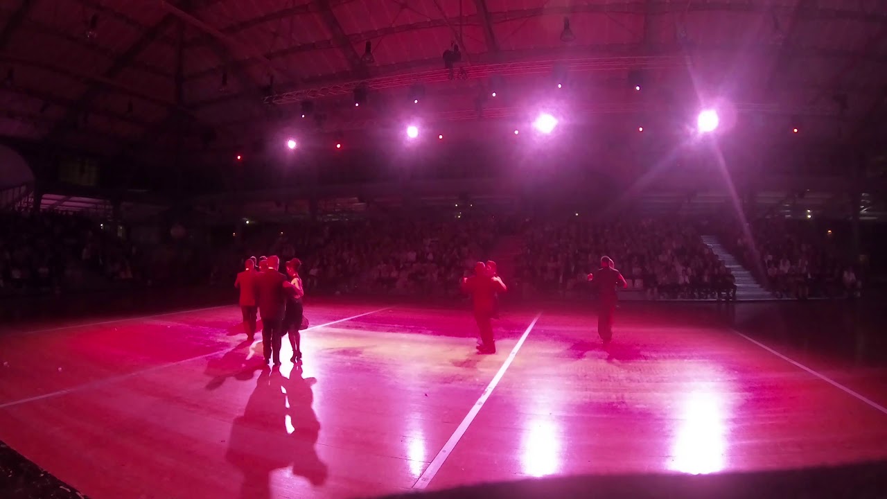 Gustavo Rosas. Tango con Gisela Natoli en TARBES Tango Festival y Bailarines.Agosto 2018.Francia.