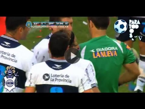 Una falta polémica. Estudiantes 0 - Gimnasia 0. Fecha 8. Torneo Inicial 2013. Fútbol Para Todos
