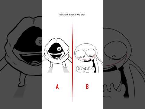 Society 😤 A vs B (Animation Meme) #shorts