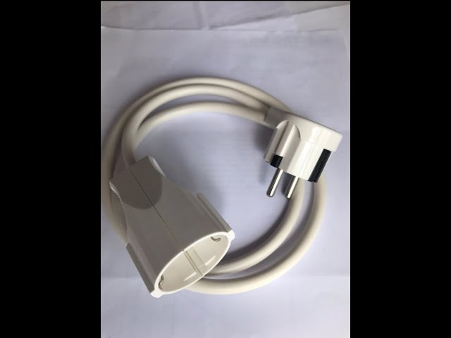 Vídeo relacionado con Garza - Cable alargador de corriente doméstico de 2 metros, negro, con toma de tierra hasta 10 Amperios (2300W)