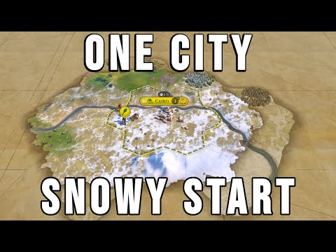 Horrible One City Snowy Start. Civ 6 Deity Challenge - Arabia