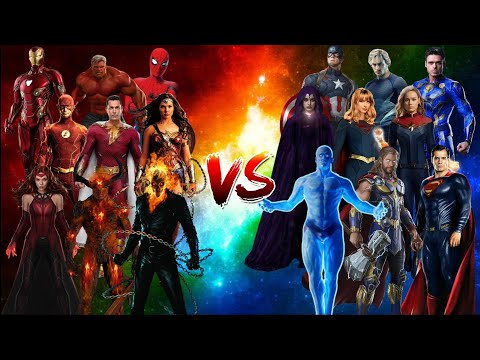 Team red vs Team blue #marvel #spiderman #thor #ironman #batman #flash #superman #wonderwoman 