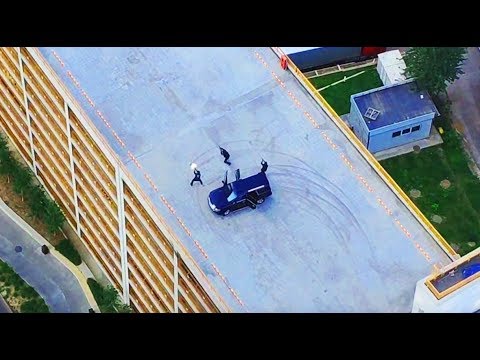 Погоня и стрельба в Москве - парковка в районе ст. м. Дмитровская