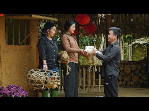 Grandma's skillful hands create the reed broom | Phu brings healthy roosters