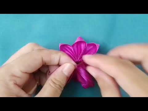 Ribbon 🎀 Flower Making at Home Super Idea || Ribbon Flower Easy Tutorial