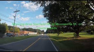 NORTH CAROLINA BACKROADS - Morning drive Stanfield NC to Mooresville NC on country roads - ASMR