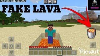 How to make a fake lava in minecraft [PE].