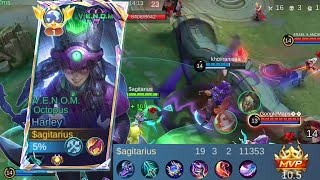 HARLEY META TERBARU 2025 SEKALI ULTI ILANG🔥🔥 || SOLO PLAYER !!! || GAMEPLAY || MOBILE LEGENDS ~ MLBB