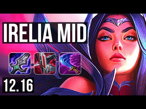 IRELIA vs RYZE (MID) | 11 solo kills, 900+ games, Godlike, 800K mastery | KR Master | 12.16