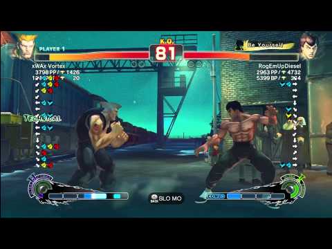 xWAx Vortex (Guile) vs RogEmUpDiesel (Fei Long)