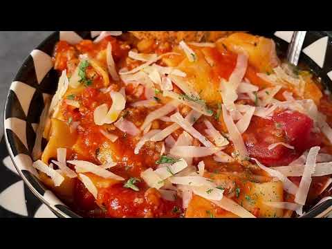 Best Lasagna Soup Recipe made with Italian sausage