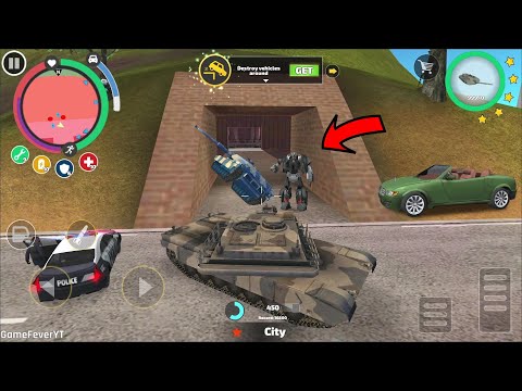 Rope Hero Vice Town (Police Car Robot Hide in Light House Cave) rope hero vice town cheats - HD