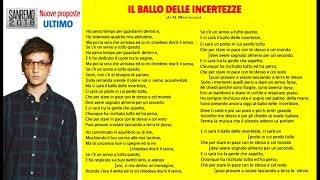 Ultimo - Il Ballo Delle Incertezze {con testo}