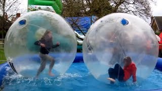 preview picture of video 'Children having fun in Plastic Bubble Balls - Playing and Walking on water !!'