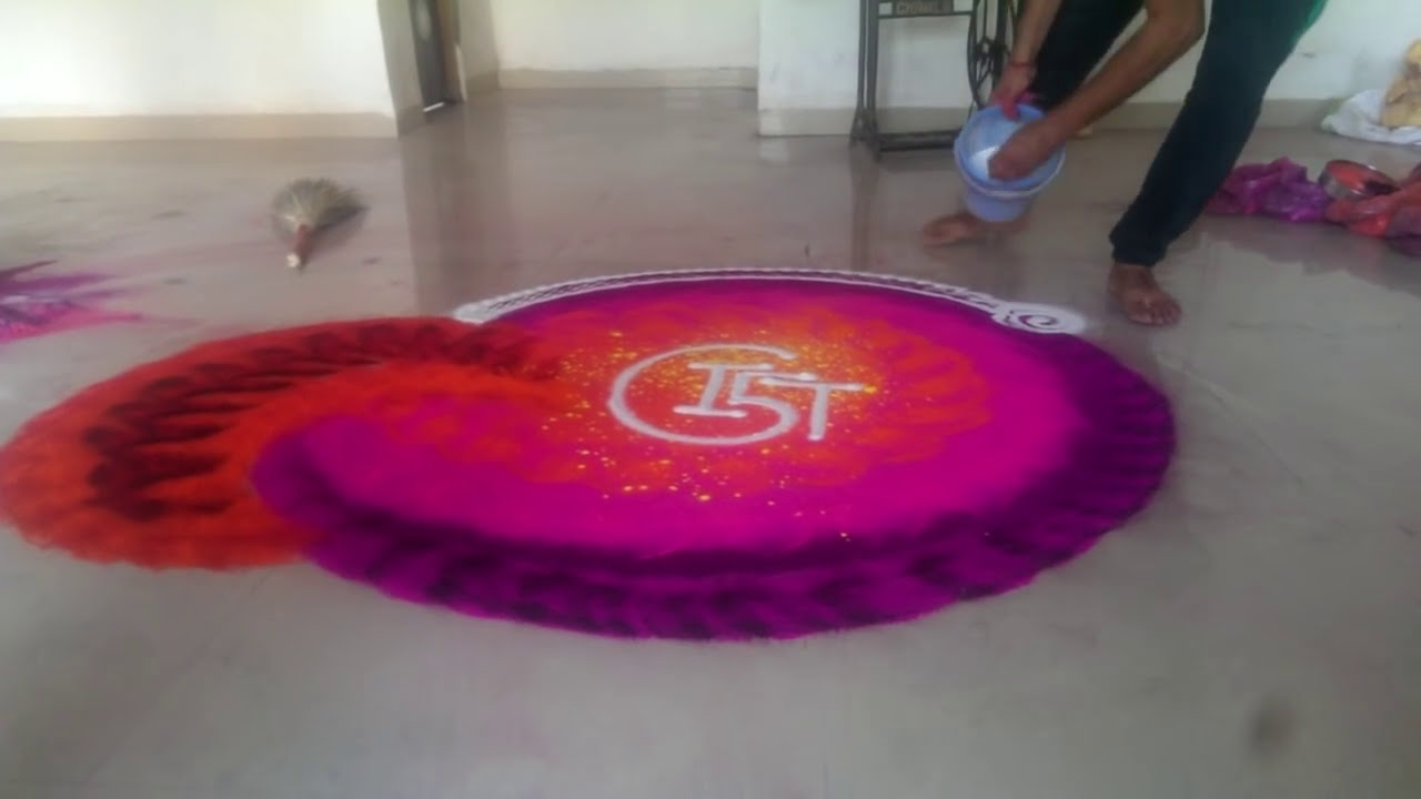 india's fastest rangoli design by rahul swami