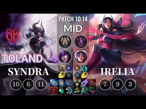 SB TolanD Syndra vs Irelia Mid - KR Patch 10.14