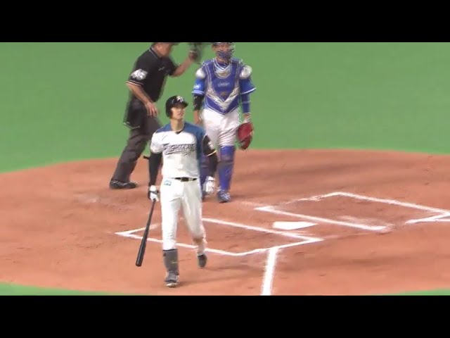 【6回裏】ファイターズ・大谷 打った瞬間に分かる完璧な特大アーチ!! 2017/3/14 F-DB