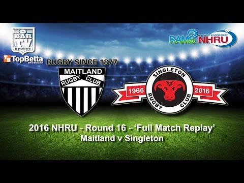 2016 NHRU Round 16 Full Match Replay - Maitland v Singleton Bulls
