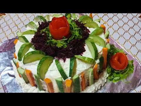 Veg. Sandwich Cake Indian Style | वेज सैंडविच केक | जानिये कैसे बनाये बिना ओवन के केक | No Bake Cake