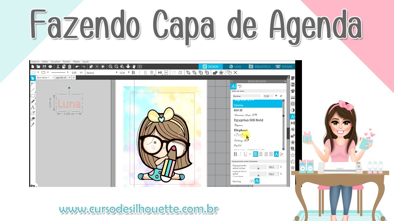 Como Fazer Arte para Capa de Agenda A5 | Silhouette Studio