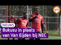 Kevin Bukusu op positie van Rens van Eijden bij NEC