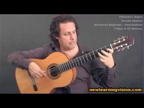Picado Studies - Online flamenco guitar lesson demo (Adv-Beginner to Intermediate)