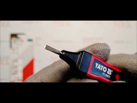 Отвертка-индикатор звуковая YATO для проверки напряжения, 145 мм