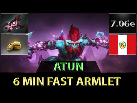 Atun [Huskar] Fast Farm ► 6 Min Fast Armlet ► Dota 2 7.06e