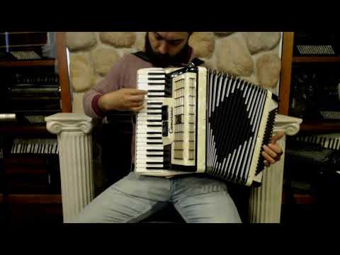 3682 - Black Tan Camerano Piano Accordion LM 41 120 $799