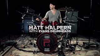 Matt Halpern with Evans Drumheads