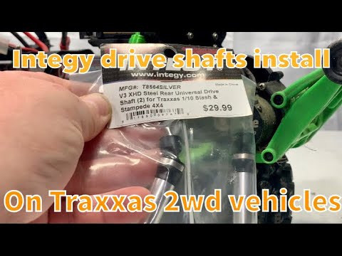 How to Change Drive Shafts on a Traxxas 2wd RC  ( Integy drive shafts )