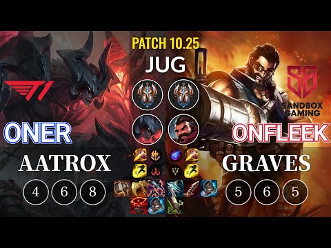 T1 Oner Aatrox vs SB OnFleek Graves Jungle - KR Patch 10.25