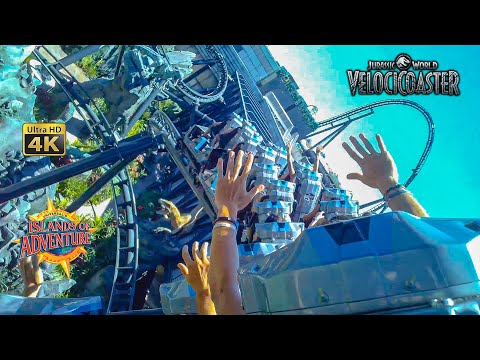 2021 Velocicoaster Roller Coaster On Ride Back Row 4K POV Islands of Adventure Universal Orlando