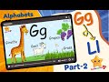 ABC Learning For Kids Capital Small Letters With Pictures For Kids G To L Alphabet Part 2