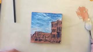 preview picture of video 'Painting Timelapse. Dowtntown Impressionism oil painting in Viroqua, Wisconsin.'