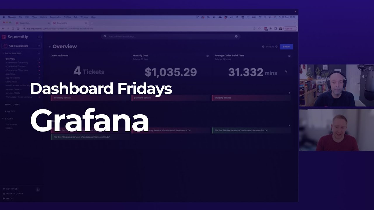 Grafana dashboards SquaredUp