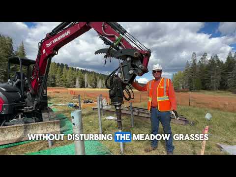Installing 180 Helical Piers | Tahoe Donner Bridge & Boardwalk Project | Euer Valley
