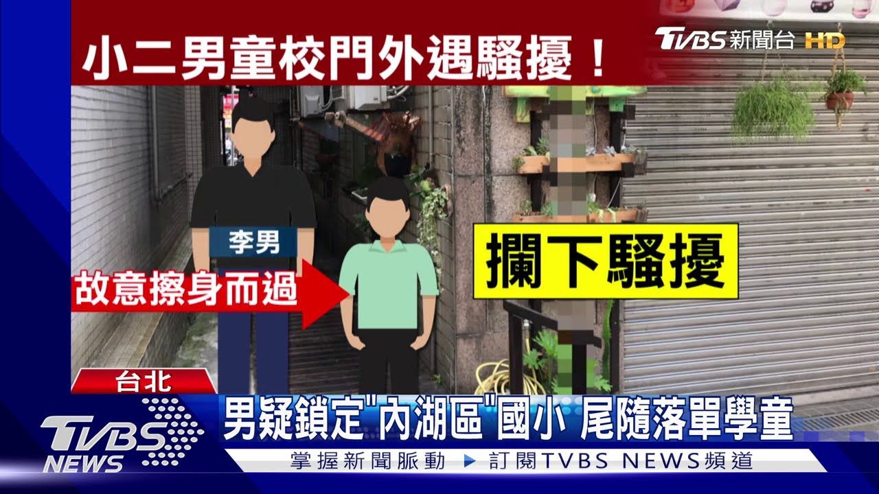 他摸我!小二童放學 校後門外遭男偷襲