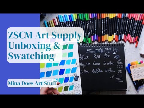 ZSCM Art Supplies & First Impressions Review - Mina Does Art Stuff