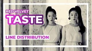 RED VELVET - TASTE Line Distribution (Color Coded)