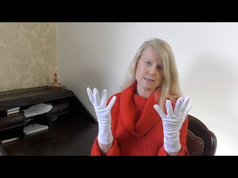 White cotton gloves - for day and night wear for people