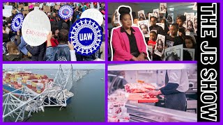 UAW STRIKES for Palestine!, Office for Missing Black Women, Baltimore Bridge Update