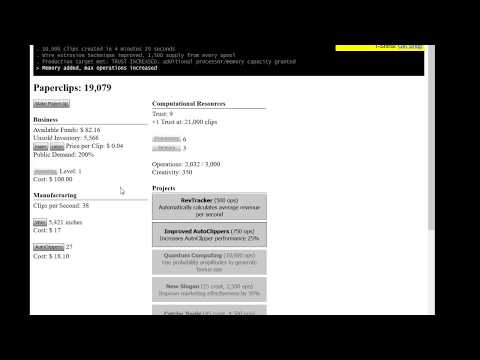 [WR] Universal Paperclips Speedrun 1:40:00 IGT