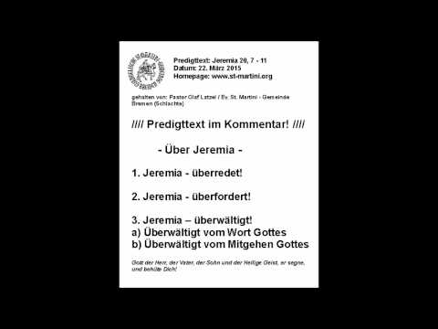 22.03.2015 - Über Jeremia