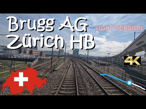 CAB RIDE 4K "light" 🇨🇭 S12 Brugg AG - Zürich HB HauptBahnhof - CH Suisse / Schweiz / Switzerland 🛤