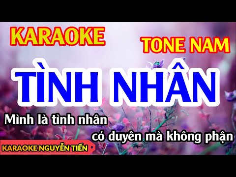 Karaoke Tình Nhân Tone Nam Nhạc Sống | Nguyễn Tiến