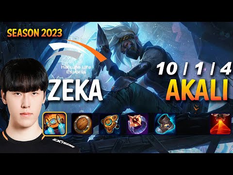 HLE Zeka AKALI vs SYNDRA Mid - Patch 13.21 KR Ranked