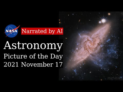 APOD: 2021-11-17 - NGC 3314: When Galaxies Overlap (Narrated by Salli)