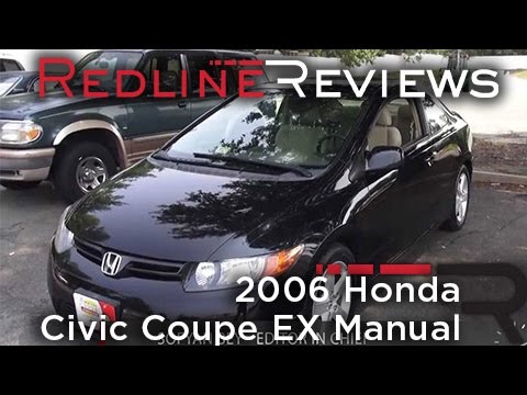 2006 Honda Civic Coupe EX Manual, Review, Walkaround, Start Up, Test Drive